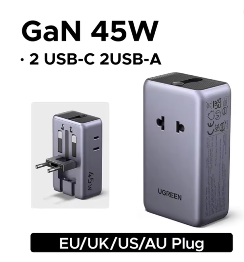 UGREEN Universal Travel Adapter GaN 45W Fast Charger