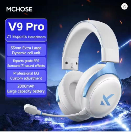 MCHOSE V9 Pro 2 Headset with Microphone Three Mode Bluetooth Wireless Computer PC Gamer Headphones