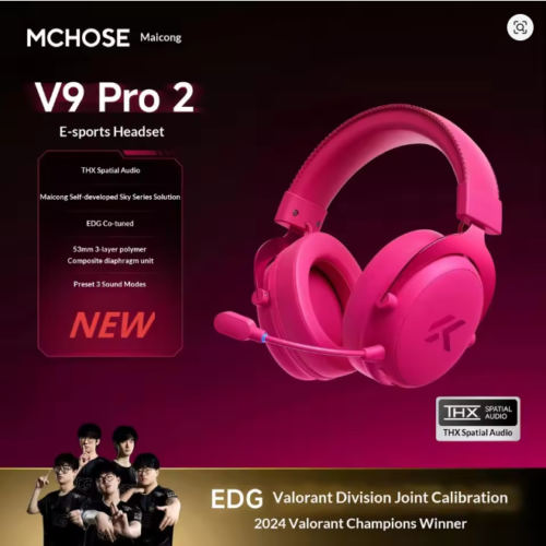 MCHOSE V9 Pro 2 Headset with Microphone Three Mode Bluetooth Wireless Computer PC Gamer Headphones