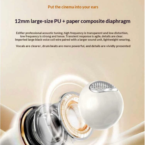 EDIFIER FitClip Ultra AI Earclips Headset Wireless bluetooth Earphone