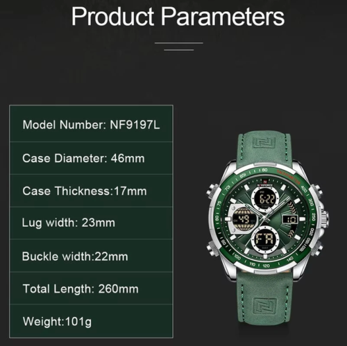 Screenshot_6 NAVIFORCE Men Multifunctional Quartz Watch Fashion Genuine Leather Strap Sports Watch