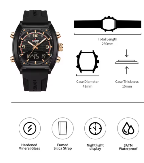NAVIFORCE Luxury Sport Man Wristwatch