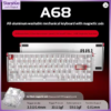 DAREU-A68 Wired Magnetic Axis Mechanical Keyboard, Game And ESports Specialized RGB Full Aluminum Waterproof