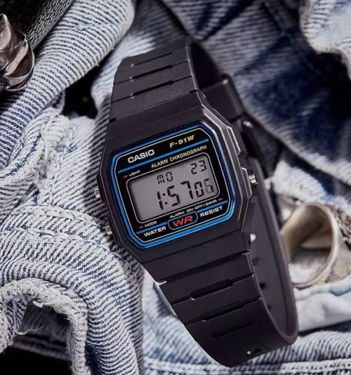 Casio F-91W-1 Small Square Electronic Watch