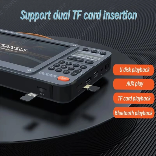 Sansui F51 High Definition Screen Multifunctional BT Retro Digital FM Radio Portable Speaker USB TF Card Recorder MP3 Player