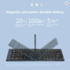 Portable Ultra Slim Travel Keyboard Rechargeable Quiet Triple Device BT Keyboard Long Battery Life for Laptop Tablet Phone