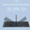 Portable Ultra Slim Travel Keyboard Rechargeable Quiet Triple Device BT Keyboard Long Battery Life for Laptop Tablet Phone