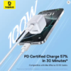 Baseus Crystal Fast Charging Data Cable USB-A Or TypeC to USB-C 100W